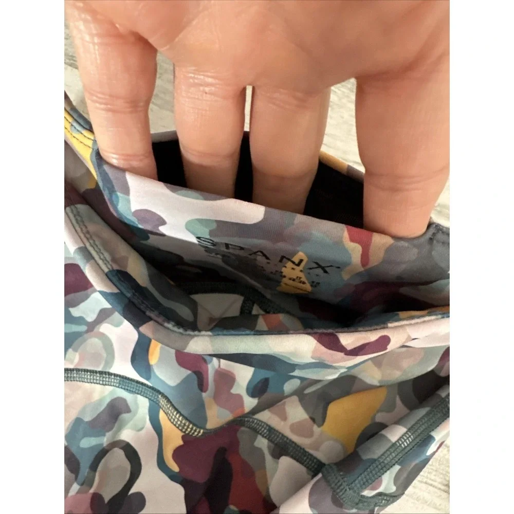 SPANX Booty‎ Boost Active Painted Camo Pink Multi Active Printed ⅞ Leggings